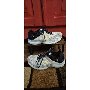 New Balance Womens 9.5 860 V10 Gray Mint Running Tennis Shoes Yellow Black Sharp